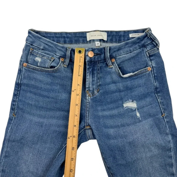 Dear John Joyrich Mid Rise Skinny Med Wash Distressed Jeans - Picture 8 of 11